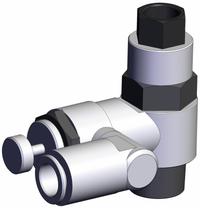 SMC Piloted Non-Return Valve: Universal Fitting, Knurled, 1/2 in Valve Body Size, Meter Out (MPN ASP630F-F04-12S). Key specifications — attr947203: Brass/PBT; attr947205: SMC.