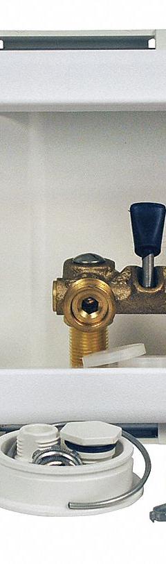 OATEY Outlet Box: PEX F1960, 1/4 in Turn, Adj, 8.33 in Box Wd, 5.5 in Box Ht (MPN 38474). Key specifications — Valve Connection: 1/4 in Turn; Inlet Connection: PEX F1960; Drain Location: Adjustable; Brand: OATEY.
