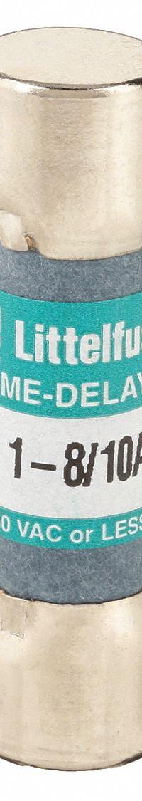 LITTELFUSE Fuse: FLM Series, Midget, Time-Delay, 1.8 A, 250 V AC, 13/32 in x 1 1/2 in (MPN FLM01.8). Key specifications — Series: FLM; Brand: LITTELFUSE.