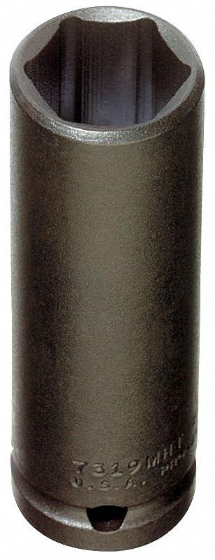 PROTO Impact Socket: 1/2 in Drive Size, SAE, 15/16 in Socket Size, 6-Point, Deep - Thin Wall Impact Sockets