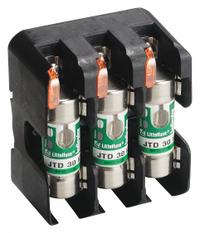 LITTELFUSE Fuse Block: Open Block Design, 3 Pole, 600 V AC, Box Lug, Indicating (MPN LFJ600303CID). Key specifications — Brand: LITTELFUSE.