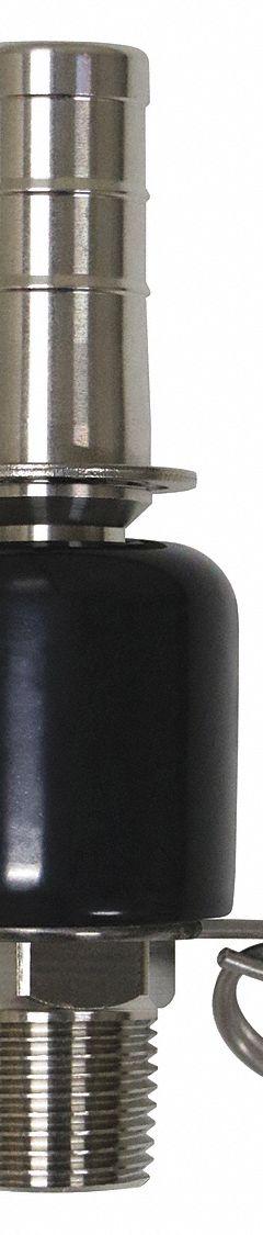 SANI-LAV Swivel Hose Adapter: Stainless Steel, Stainless, 4 1/2 in Overall Lg, Barb (MPN N27S). Key specifications — Inlet Connection Type: Barb; Brand: SANI-LAV; Color/Finish: Stainless; Includes: Trigger Lock Ring; Material: Stainless Steel; Product Type: Hose Adapter.
