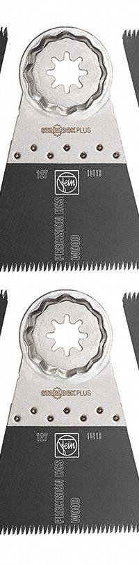 FEIN Oscillating Tool Blade: 2 1/2 in Blade Wd, 3 13/16 in Overall Lg, Precision Cutting, 10 PK (MPN 63502127290). Key specifications — attr1097473: Wood; attr1097476: FEIN; attr1097456: Precision Cutting.