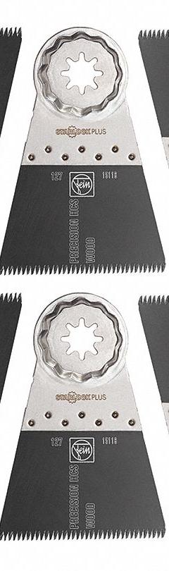 FEIN Oscillating Tool Blade: 2 1/2 in Blade Wd, 3 13/16 in Overall Lg, Precision Cutting, 10 PK (MPN 63502127290). Key specifications — attr1097473: Wood; attr1097476: FEIN; attr1097456: Precision Cutting.