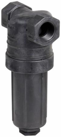 BANJO Inline Strainer: Polypropylene, 1 1/2 in, NPT, Mesh, 0.0234 in Screen Size, 11 1/2 in Ht, EPDM (MPN LST150-30). Key specifications — Screen Material: 316 Stainless Steel; Bowl Color: Black; Material: Polypropylene; Brand: BANJO; Seal Material: EPDM; Color: Red.