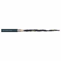CHAINFLEX Control Cable: 14 AWG, 12 Conductors, Order by the Foot, TPR Jacket, 1,000 V (MPN CF10-UL-25-12). Key specifications — Conductor Material: Copper; Conductor Configuration: Single; Minimum Bend Radius Factor - Fixed: 3 x OD; Minimum Bend Radius Factor - Flexible: 4 x OD; Includes Ground: Yes; Minimum Bend Radius Factor - E-Chain: 5 x OD; Resistance Properties: Bending Resistance; Standards: CF9.15.07 ISO Class 1 (Outer Jacket Material).