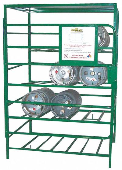 SAFTCART Cylinder Storage Rack: Horizontal, 33 in x 36 in x 70 in - Horizontal Gas Cylinder Racks