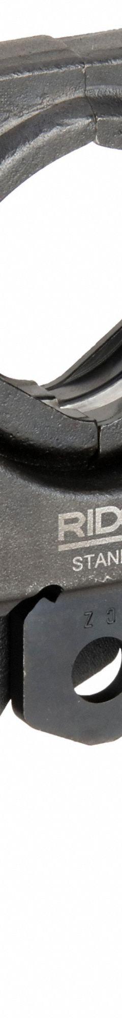 RIDGID Press Tool Jaw: 2 in Pipe, Copper, For Viega ProPress, Std Tool Types (MPN 76677). Key specifications — attr518773: Jaws; attr518762: Copper; attr518771: Copper; attr518761: Viega ProPress; attr518760: RIDGID.