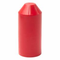 ELECTRIDUCT Heat Shrink End Caps: 25 Pk, 0.55 in I.D. Before Shrinking, 0.18 in I.D. After Shrinking (MPN HSEC-050-UV-RD-25PK). Key specifications — Shrink Tubing Properties: UV Light Resistant; Shrink Ratio: 3:1; Temp. Range: -55°C to 110°C; Brand: ELECTRIDUCT; _Pack Size: 25.
