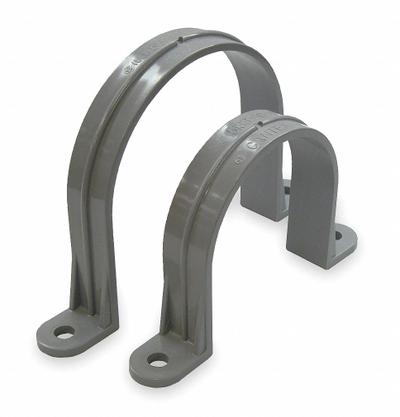 CANTEX Conduit & Pipe Strap Clamp, Two-Hole: 2 in Trade Size, PVC - Surface Mount Clamps for Conduit & Pipe