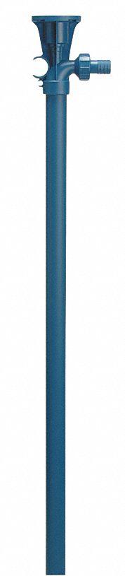 FINISH THOMPSON Drum Pump Tube: Fixed, Polypropylene, 1 1/4 in Inlet Size, 17 gpm Max. Flow Rate (MPN EFP-54). Key specifications — Brand: FINISH THOMPSON; Discharge Connection Type: Hose Barb.