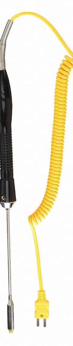 EXTECH Surface Temperature Probe: -40°F to 932°F /-40°C to 500°C, ±0.2°C/±0.4°F, 5.7 in Probe Lg (MPN 881602). Key specifications — Brand: EXTECH; Accuracy: ±0.4 °F; Handle Type: Straight.