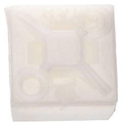 TY-RAP Cable Tie Mounting Base: 0.16 in Slot Wd, 0.06 in Slot Ht, Natural, 0.74 in Wd, 100 PK (MPN MPNY-750-9-C). Key specifications — For Use With: Cable Ties Up To 50 lb Tensile Strength; Size: 0.74 in L x 0.74 in W x 0.2 in H; Color: Natural; Brand: TY-RAP.