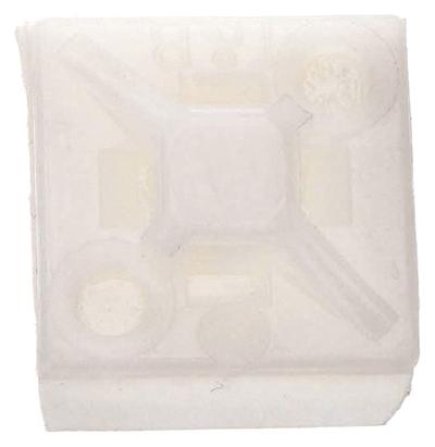 TY-RAP Cable Tie Mounting Base: 0.16 in Slot Wd, 0.06 in Slot Ht, Natural, 0.74 in Wd - Adhesive Mount Cable Tie Bases