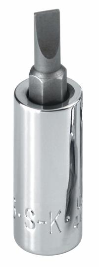 SK PROFESSIONAL TOOLS Socket Bit: 1/4 in Drive Size, Slotted Tip, 9/32 in Tip Size, SAE (MPN 44472). Key specifications — attr1213360: Replaceable Insert; attr1213362: SK PROFESSIONAL TOOLS.