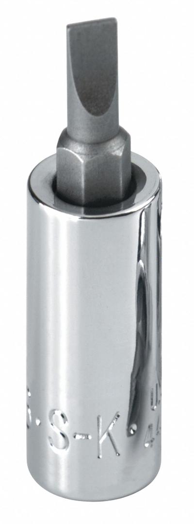 SK PROFESSIONAL TOOLS Socket Bit: 1/4 in Drive Size, Slotted Tip, 9/32 in Tip Size - Slotted Bit Sockets