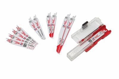 MILWAUKEE Reciprocating Saw Blade Set: 5 Teeth per Inch, 6 in_9 in Blade Lg - Demolition Blades
