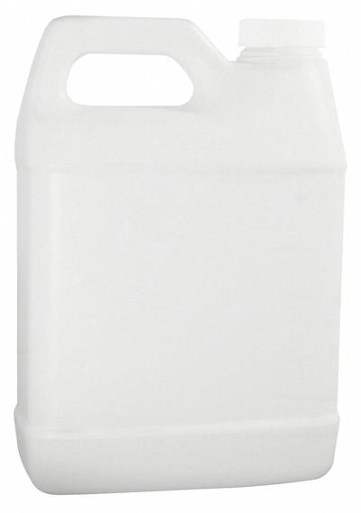 APPROVED VENDOR Jug: 1.92 L, 64 fl oz, HDPE, 97 mm x 131 mm x 224 mm, Screw On Cap, White - Rectangular Jugs with Molded Side Handle