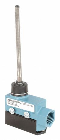 HONEYWELL Non Plug-In Limit Switch: Coil Spring, 2 Mounting Holes, Metal, 4.29 in Actuator Lg (MPN BZE6-2RN18). Key specifications — attr1019591: HONEYWELL; attr1019596: Screw Terminals; attr1027391: BZE6; attr1065347: Metallic.