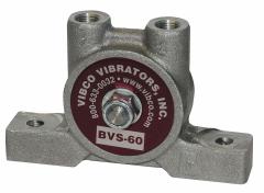 VIBCO Pneumatic Vibrator: 20 lbf, 12,000 vpm, 1/8 in NPT, BVS, 66 dBA, 4 cfm @ 60 psi, Cast Iron (MPN BVS-60). Key specifications — attr671163: 66 dBA; attr671170: 20 lbf @ 60 psi; attr671165: 12,000 vpm @ 60 psi; attr671184: 1/8 in; attr671185: NPT; attr671192: NPT; attr671193: 1/8 in; attr671175: VIBCO.
