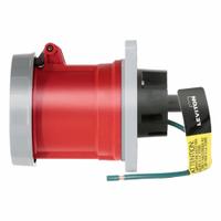 LEVITON Pin and Sleeve Receptacle: Red, 480V AC, Three Phase, 60 A, 3 Pole, 4 Wire, IEC Grounding (MPN 460R7WLEV). Key specifications — Brand: LEVITON.