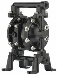 ARO Double Diaphragm Pump: Aluminum Body, 1/2 in, NPT Connection, 12.4 gpm, 255 ft Max. Head (MPN PD05R-AAS-PAA-B). Key specifications — Brand: ARO; Seat Material: PP; Check Valve Material: Santoprene.