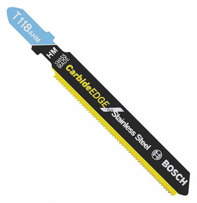 BOSCH Jigsaw Blade: 24, 3 1/4 in Blade Lg, Carbide, Bi-Metal - Metal-Cutting Blades