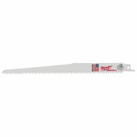 MILWAUKEE Reciprocating Saw Blade: 6 Teeth per Inch, 9 in Blade Lg, 0.05 in Blade Thick, 5 PK (MPN 48-00-5016). Key specifications — attr1109198: 6; attr1109200: Rigid for Straight Cuts; attr1109201: Tapered; attr1109209: MILWAUKEE.