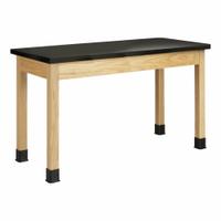 Plain Apron Table: 24 in Overall Wd, 30 in Overall Ht, 4 1/2 ft Overall Lg, Epoxy, Oak, Wood, Oak (MPN P7206K30E). Key specifications — Brand: DIVERSIFIED SPACES; Countertop Material: Epoxy.