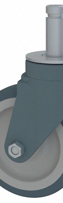 METRO Replacement Caster: For 5PCRX-24, Unfinished, Gray, 5 in H x 1 1/2 in W x 5 in D. Key specifications — Color: Gray; Finish: Unfinished; For Use With Mfr. Model Number: 5PCRX-24; Manufacturer Part Number: 5PCRX-24; Brand: METRO.