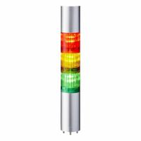 PATLITE Tower Light Assembly: 3 Tier, Sounder Tier Included, IP54, Amber/Green/Red, Direct Wire (MPN LR4-302WJBU-RYG). Key specifications — Manufacturer Part Number: LR4-302WJBU-RYG; Brand: PATLITE; Operating Voltage: 24V DC; Light Tier Color: Amber.