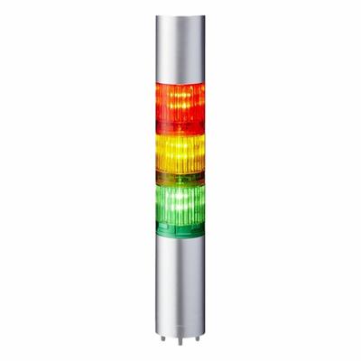 PATLITE Tower Light Assembly: 3 Tier, Sounder Tier Included, IP54, Amber/Green/Red - Three-Tier Tower Light Assemblies