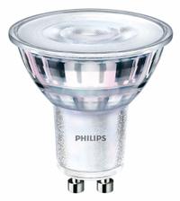 PHILIPS Compact LED Bulb: LED, PAR16, 2-Pin (GU10), 4 W Watt, 50 W Incandescent Watt Equivalency (MPN 4GU10/LED/927-22/F35/G/WG/T20-10/1). Key specifications — Bulb Finish: Clear; Color Temperature: 2200K; Shatter-Resistant: No; Brand: PHILIPS; Voltage: 120V AC; Bulb Shape: PAR16.