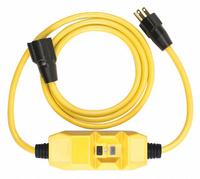 SOUTHWIRE GFCI: Manual Reset, 6 ft Lg, 12/3, 6-20P Plug, 20 A Current, 240V AC, 6-20R, Yellow, SJTW (MPN 26000016-3). Key specifications — NEMA Plug Configuration: 6-20P; NEMA Receptacle Configuration: 6-20R; Brand: SOUTHWIRE; Voltage: 240V AC.