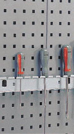 KENNEDY Screwdriver Holder: 3/4 in x 17 3/4 in x 1 1/2 in, 1 Hooks, 3/4 in Hook Dp, Locking Clip (MPN 99840). Key specifications — Mounting Type: Surface; Includes: Screwdriver Rack; Finish: Powder Coated; Color: Gray; Accessory Type: Toolholder; Locking System: Locking Clip; Material: Steel; For Tool Type: Screwdrivers.