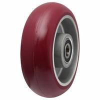 ALBION Caster Wheel: 8 in Wheel Dia., 2 in Wheel Wd, Polyurethane, 1,500 lb Load Rating, Aluminum (MPN AX0822808MAX). Key specifications — Brand: ALBION; Wheel/Tread Color: Red.