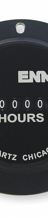 ENM Hour Meter: Hour Meters, Front Panel Mounting, Analog, 115 V AC – 230 V AC, Analog, No Reset (MPN T50B52). Key specifications — Mounting Style: Flange; Bezel Face Shape: Round; NEMA Enclosure Rating: 4X; Brand: ENM; Manufacturer Part Number: T50B52; Meter Type_Broad: Analog.