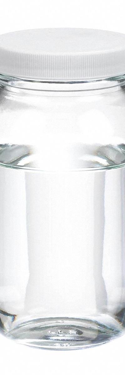 WHEATON Sampling Bottle: 500 mL - Clear Wide Mouth Round Glass Lab Bottles