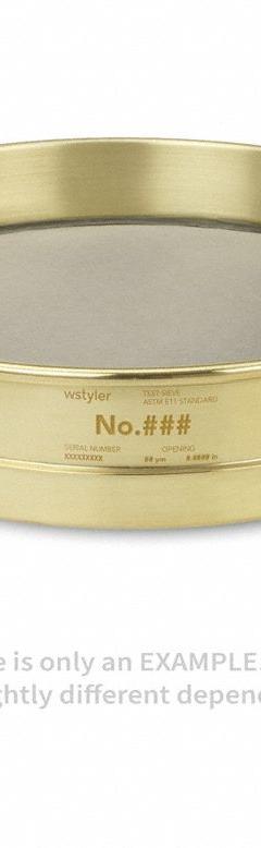 ADVANTECH Standard Stainless Steel Cloth Test Sieve: Stainless Steel, 12 in Outside Dia, 2 5/8 in Ht (MPN 25BS12H). Key specifications — Screen Material: Stainless Steel; Brand: ADVANTECH; Frame Material: Brass; Standards: ASTM E11; US Standard Screen Size: #25.