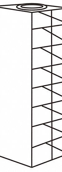 Upright Freezer Drawer Rack: 15 5/8 in Overall Lg, 8 5/8 in Overall Wd, Stainless Steel (MPN 0440321). Key specifications — Includes: Slide Out Drawers; Material: Stainless Steel; Product Type: Upright Freezer Drawer Rack; Brand: COLE-PARMER.