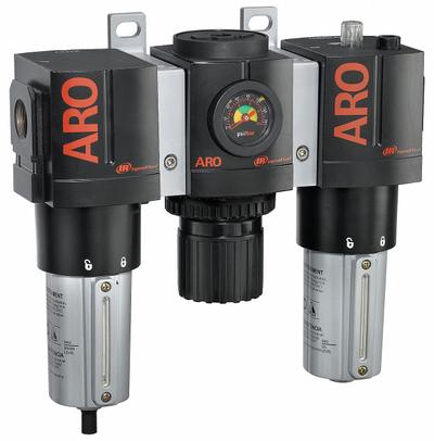 ARO Filter/Regulator/Lubricator: 1/2 in NPT, 150 cfm, 250 psi Max Op Pressure - ARO Filter, Regulator & Lubricators (FRLs)