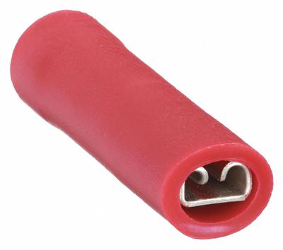 GRAINGER Wire Disconnect: Female Socket, Red, Vinyl, Full Coverage - Fully Insulated Quick Disconnects