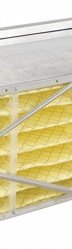 GRAINGER Rigid Cell Air Filter: 12 in x 24 in x 12 in, Synthetic, Single Header, MERV 14 (MPN 5M342). Key specifications — Brand: GRAINGER; Gasket Location: None; Frame or Header Material: Galvanized Steel; Media Material: Synthetic.