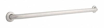 FRANKLIN BRASS Wall Grab Bar: Straight, 42 in Lg, 1 1/2 in Dia, Stainless Steel - Standard Grab Bars