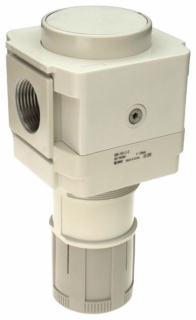 SMC Regulator: Die-Cast Aluminum, 1 in NPT, 7.251887 psi to 123.2821 psi - SMC FRL Air Regulators