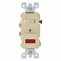 LEVITON Wall Switch: Toggle Switch, Single Pole, Maintained, Ivory, 120V AC, 15 A (MPN 5226-I). Key specifications — Illuminated: No.
