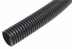 DROSSBACH Corrugated Loom Tubing: 5/8 in Nominal Size, 800 ft Overall Lg, Nylon, Black (MPN 058NDBSG0000XZS). Key specifications — Chemical Resistant: Yes; Item [MERCH]: Corrugated Loom Tubing; Inside Diameter: 0.60 in to 0.64 in; Outdoor Use: Yes; Outside Diameter: 0.80 in to 0.84 in; Self Extinguishing: No; Tubing Material: Nylon; Wall Thickness: 0.01 in to 0.10 in.