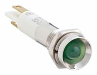 APPROVED VENDOR Protruding Panel Light: 5/16 in Panel Mounting Hole Dia, LED, Green, Protruding Head (MPN 24M053). Key specifications — Brand: APPROVED VENDOR; Electrical Connection: 0.11 Male Quick Disconnect.