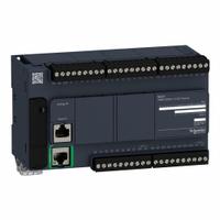 SCHNEIDER ELECTRIC PLC: (24) Discrete/(2) Analog, (16) Transistor, 24V AC : 24V DC (MPN TM221CE40T). Key specifications — attr211240: SCHNEIDER; attr1072668: Clock Included; attr1075941: (2) Analog; attr1075943: (16) Transistor.