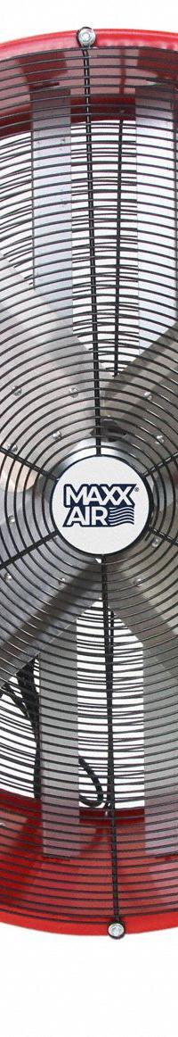 MAXX AIR Cooling Fan: 30 in Blade Dia, 120V AC, Mobile, 1/3 hp, Direct Drive, Steel (MPN BF30DD REDUPS). Key specifications — Mobility: Mobile; Voltage: 120V AC; Brand: MAXX AIR.